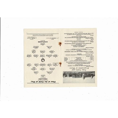 1952 England v Scotland Schools International Football Programme