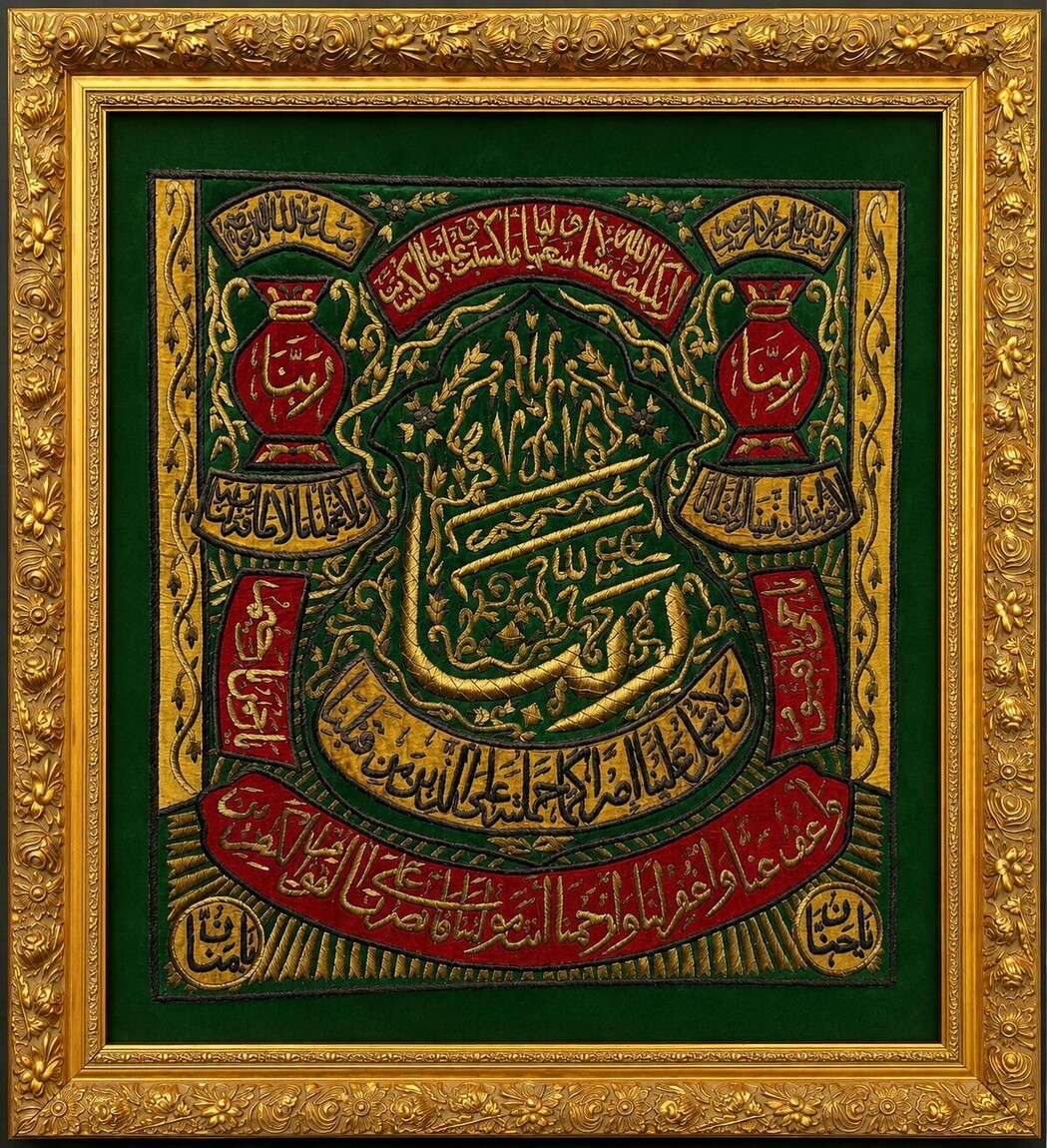 Kiswah | Kiswah Collection | Kaaba Kiswah panels London | Islamic heritage displays Birmingham | Faith-inspired gifts Manchester