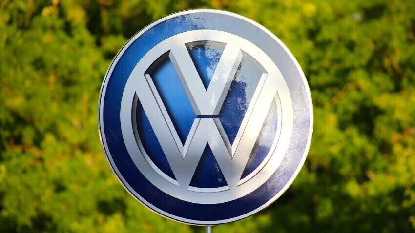 Volkswagen badge.