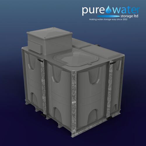PW.2X1.5X1.5.IFB.AB - 4500 LITRE SECTIONAL WATER TANK, INTERNALLY FLANGED BASE (IFB) C/W FVH