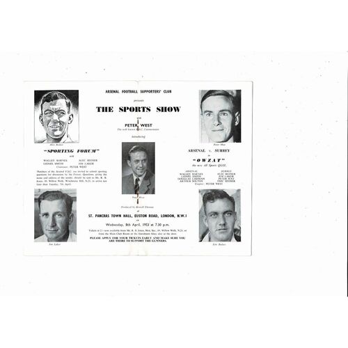 Arsenal Gunflash Magazine Vol 4 No. 40 April 1953
