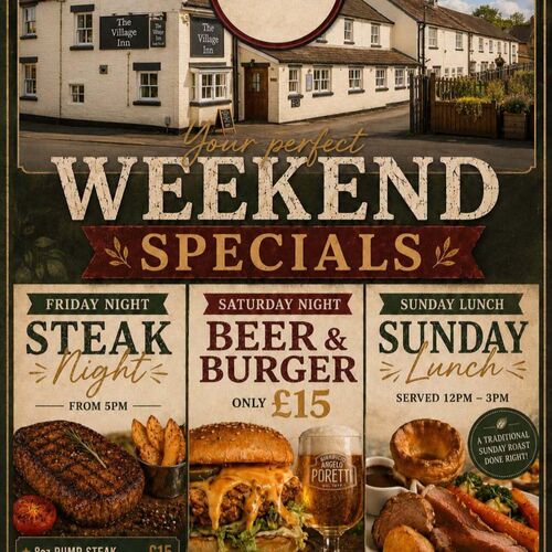 Food | The Village Inn | Sunday Lunch Brompton | Sunday Lunch Northallerton | Restaurant Brompton
