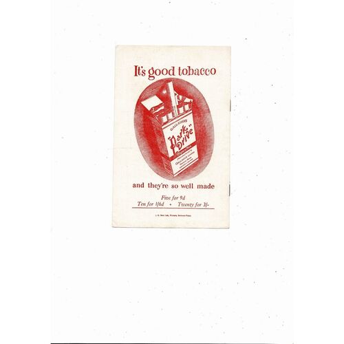 1957/58 Stoke City v Barnsley Football Programme