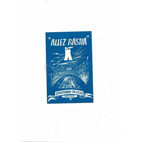 SEC Bastia v Newcastle United UEFA Cup Football Programme 1977/78