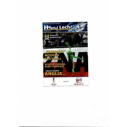Lech Poznan v Manchester City UEFA Cup Football Programme 2010/11