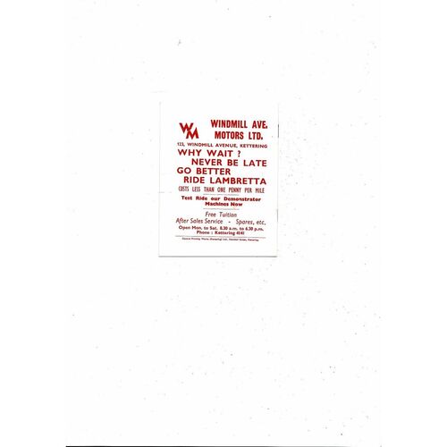 Kettering Town v Bristol Rovers FA Cup Replay Football Programme 1988/89