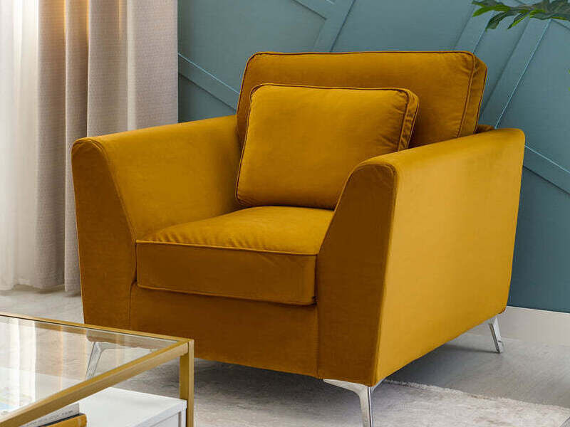 DEVA ARMCHAIR IN GOLD PLUSH