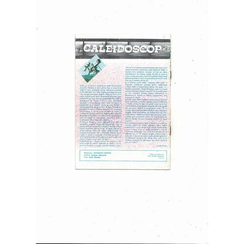 Steaua Bucharest v Glasgow Rangers European Cup Football Programme 1987/88