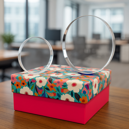 The Super Large 3D Ocean Blue Colour Crystal Circle