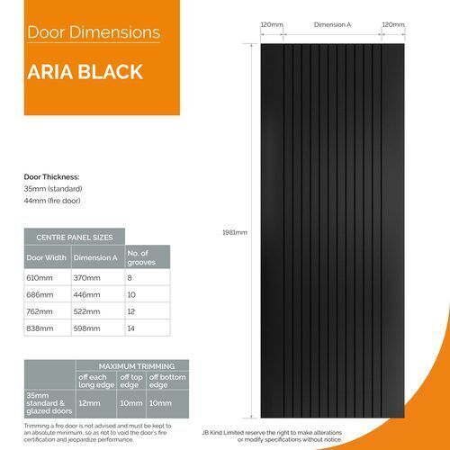 Aria Black Double Pocket Doors