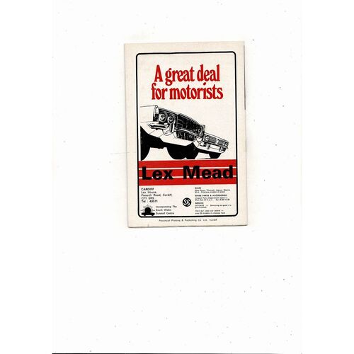 1976 Wales v England Football Programme @ Cardiff May