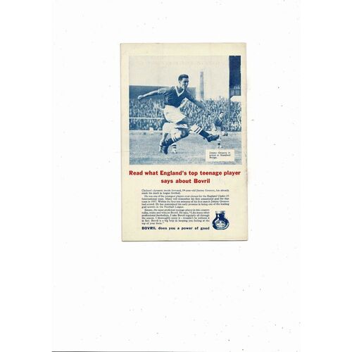 1959 England v Scotland Football Programme, Song Sheet & Press Cutting