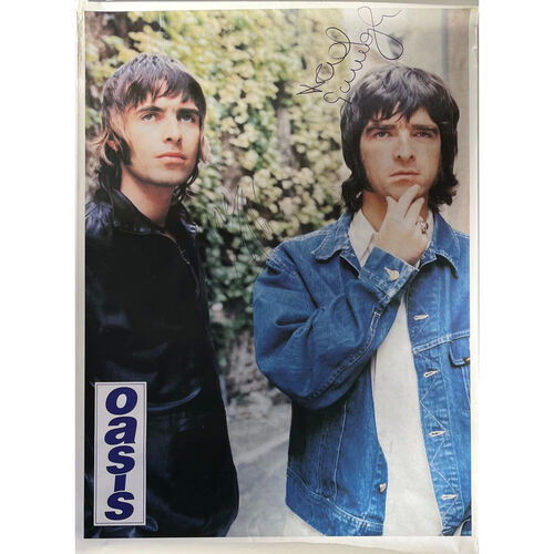 Oasis Liam and Noel Gallagher Hand-Signed Poster