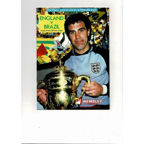 1987 England v Brazil Football Programme