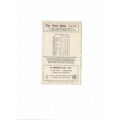 Scarborough v Rochdale FA Cup Football Programme 1977/78