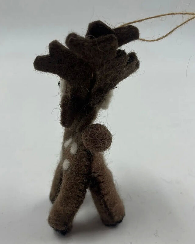 Handmade Felt Christmas Brown Baby Deer Ornament/Decoration
