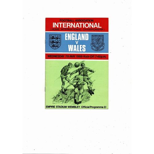 1969 England v Wales Football Programme