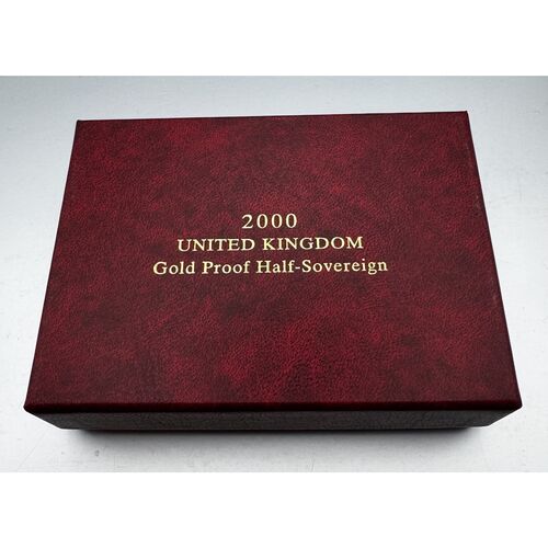 FDC  2000 gold proof half sovereign