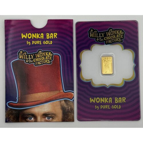 Willy Wonka 1g pure gold bar