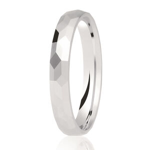 Highly polished hammered band