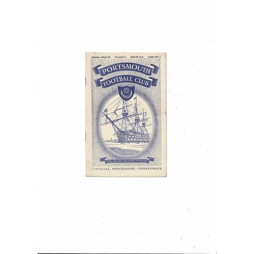 1954/55 Portsmouth v Newcastle United Football Programme