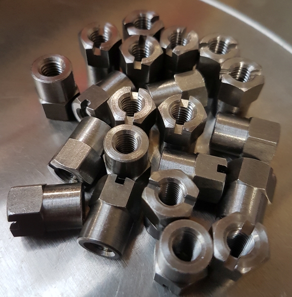 1/4 BSF Single Slot special nuts to drawing | Trojan Special Fasteners Ltd | Specialist Nuts Fasteners | Nuts Bolts Washers | Precision Polygon Turning | Fastener Manufacturer