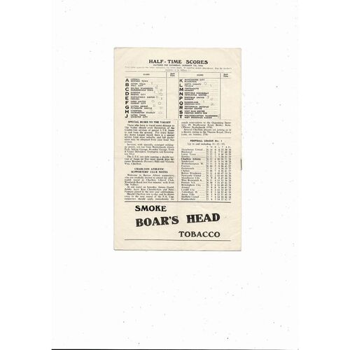 Charlton Athletic v Burton Albion FA Cup Football Programme 1955/56