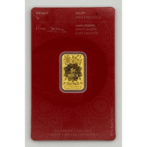 Royal mint 5 gram pure gold bar