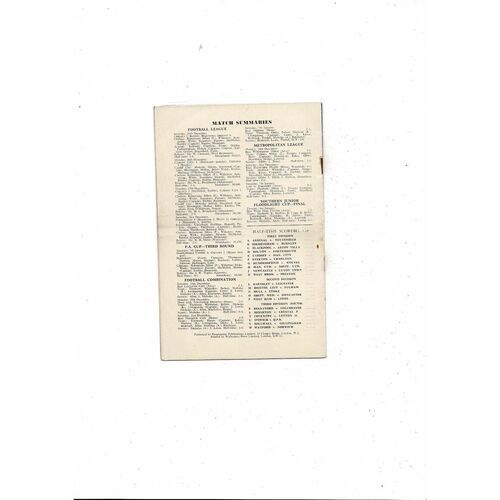 1955/56 Chelsea v Sunderland Football Programme