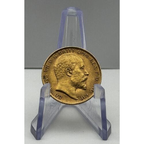 1909 King Edward V11 gold half sovereign