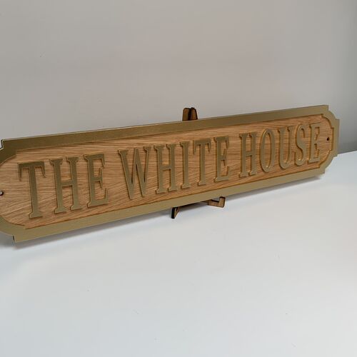Personalised Oak Street Style Sign – 3D Wooden Home Decor Plaque
