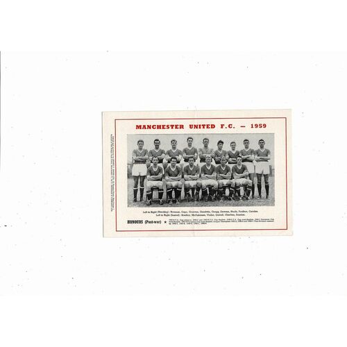 Manchester United v Real Madrid Friendly Football Programme 1959/60