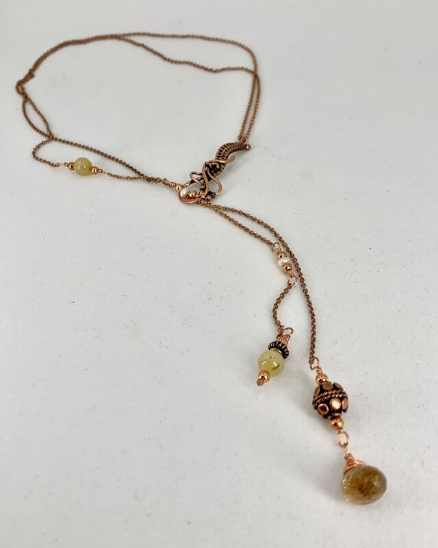 Copper Lariat Necklace