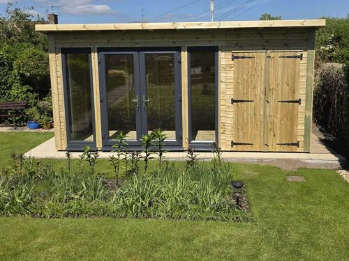 #PVC007 16x8 Pent Summer House Combi