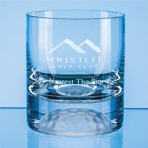 Handmade Golf Ball Base Whisky Tumbler (10oz)