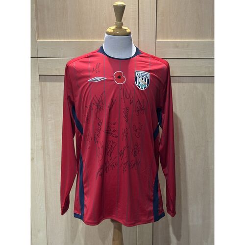 West Bromwich Albion Poppy Shirt Squad Signed