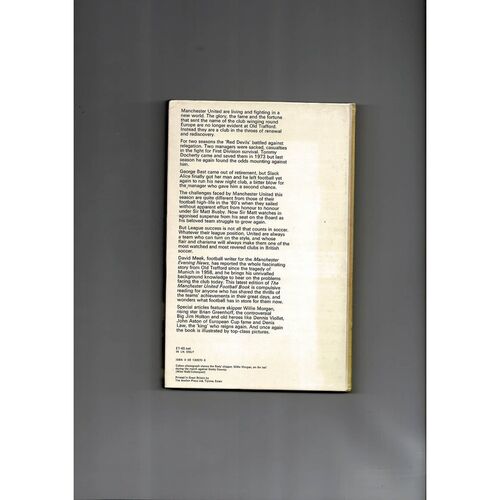 The Manchester United Football Book No. 9 by David Meek (hardback book) 1974