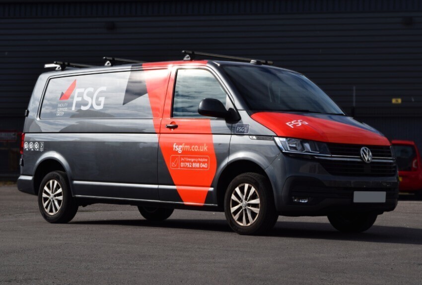 Van after vinyl wrap installation