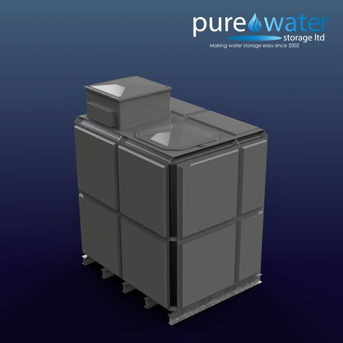 PW.2X1.5X2.TIF.AB - 7627 LITRE SECTIONAL WATER TANK, TOTALLY INTERNALLY FLANGED (TIF) C/W FVH