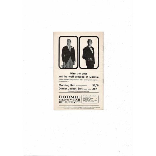 1966/67 Aston Villa v Newcastle United & Sheffield Wednesday Double  Football Programme