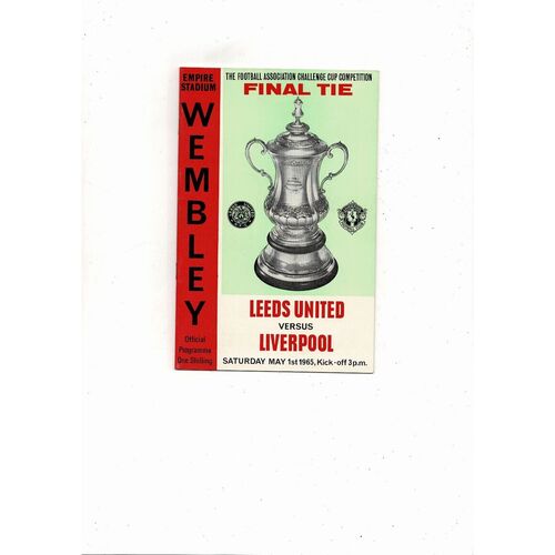 1965 Leeds United v Liverpool FA Cup Final Football Programme