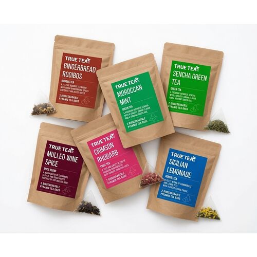 True Tea Sample Pack 2 Biodegradable Pyramid Tea Bags