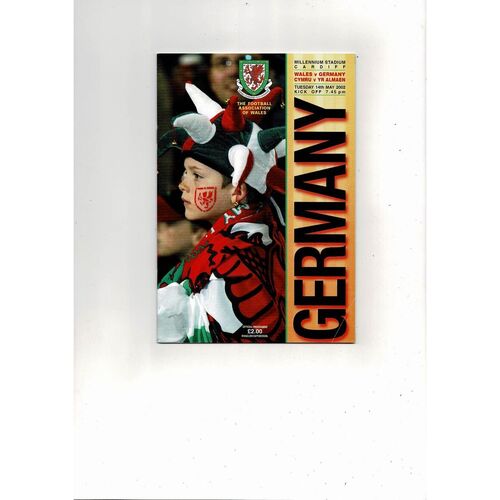 2002 Wales v Germany International Football Programme