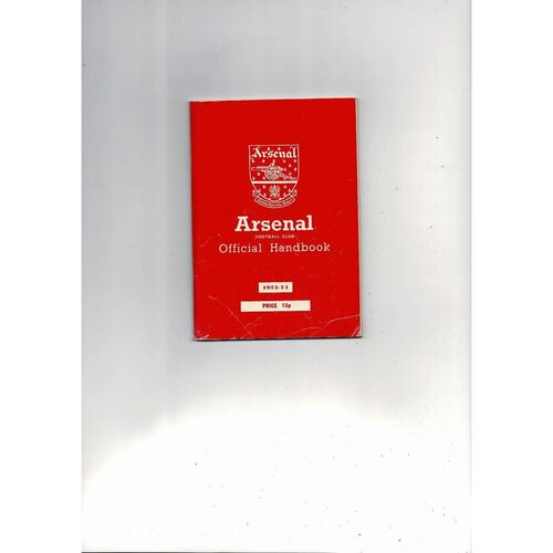 Arsenal Official Football Handbook 1973/74