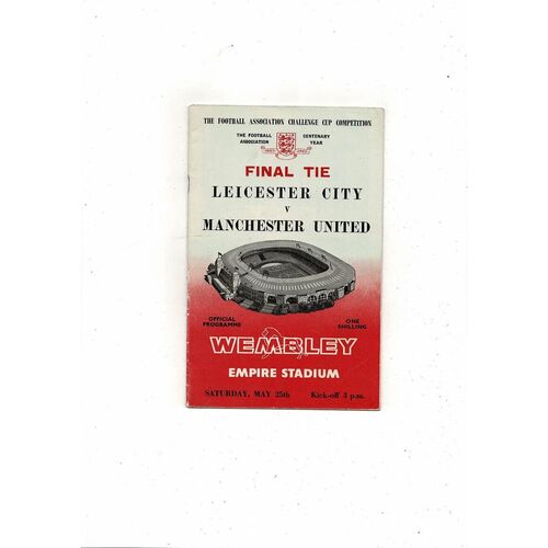 1963 Leicester City v Manchester United FA Cup Final Football Programme