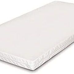 mcc direct White Wooden Orlando Baby Cot Bed & Rollaway Drawer & Aloe Vera Water Repellent Mattress  - Orlando