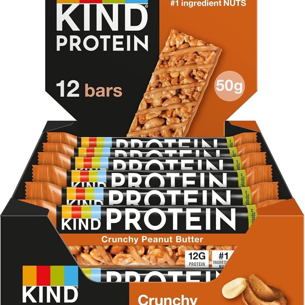 Kind Protein Crunchy Peanut Butter Bars 12pk