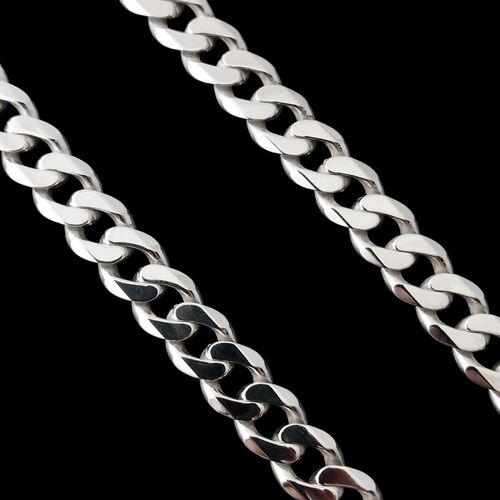10mm diamond cut silver curb chain