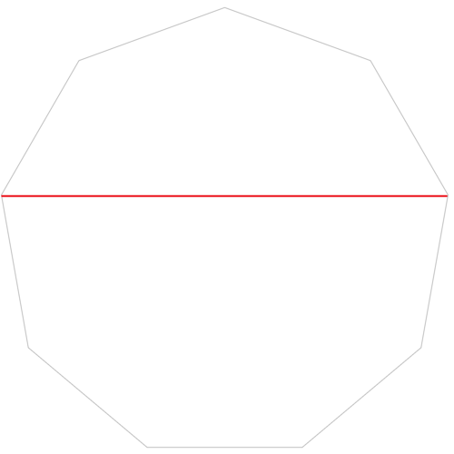 Nonagon (P2P) 4" Height