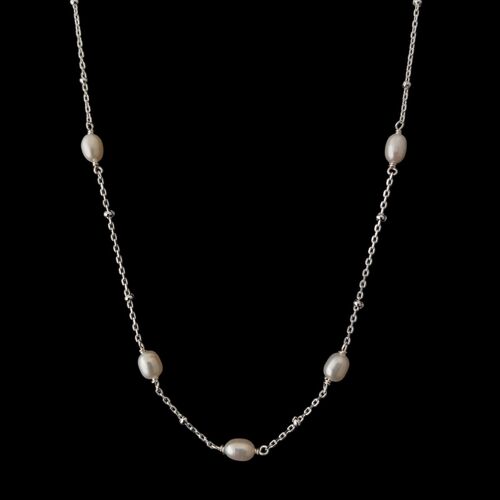 Baroque freshwater pearl chain